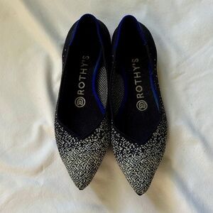Rothy’s The Point Midnight metallic shoes